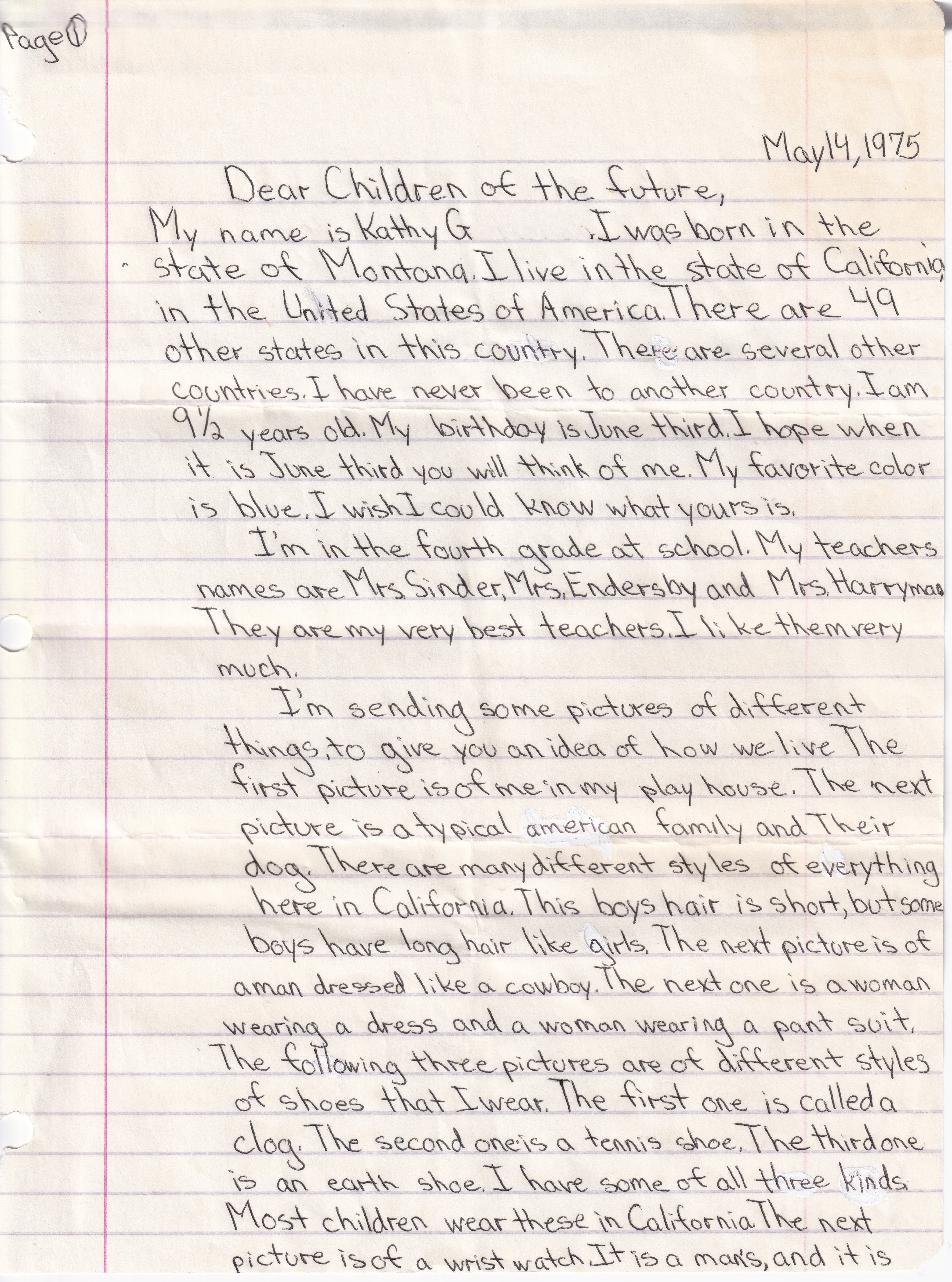 Letter Page 1
