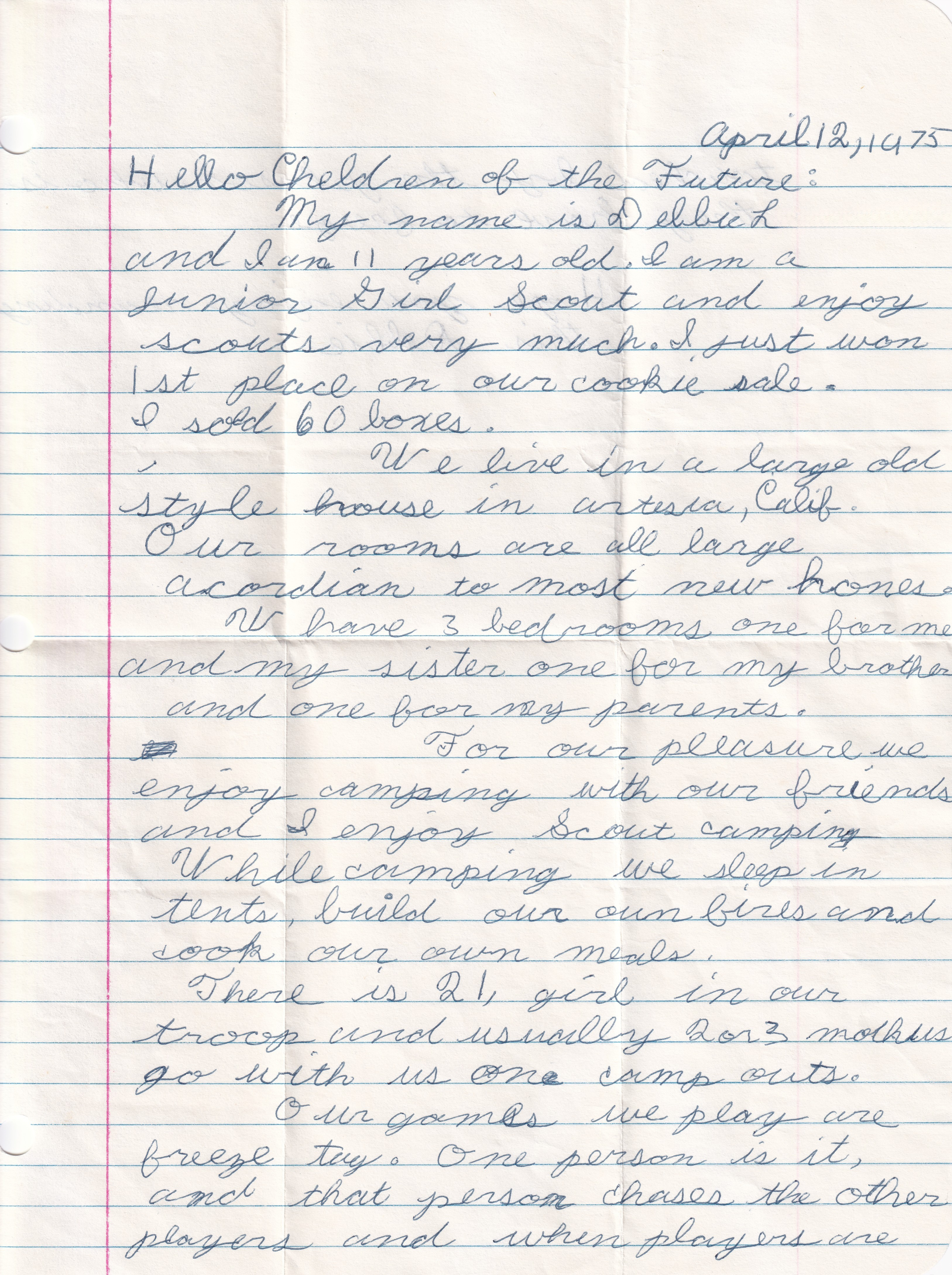 Letter Page 1