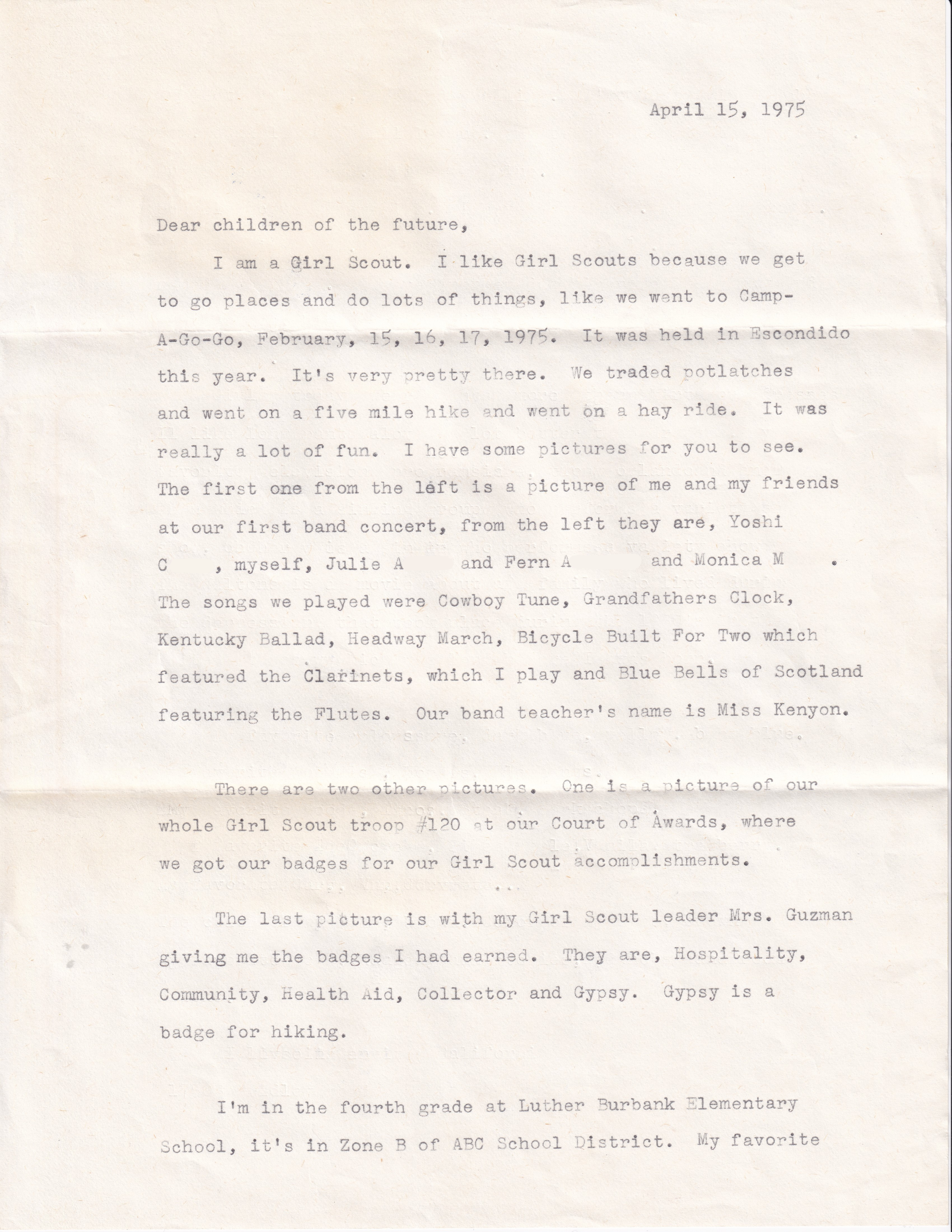 Letter Page 1