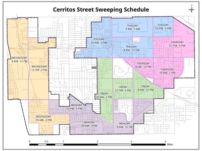 Street sweeping schedule map